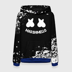 Толстовка-худи женская Marshmello splash, цвет: 3D-синий
