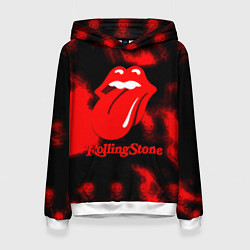 Толстовка-худи женская Rolling Stone rock, цвет: 3D-белый