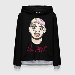 Толстовка-худи женская Lil Peep rap music, цвет: 3D-меланж