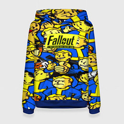 Толстовка-худи женская Fallout logo game, цвет: 3D-синий
