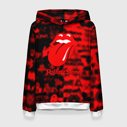 Толстовка-худи женская Rolling Stones logo групп, цвет: 3D-белый