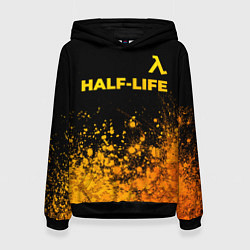 Женская толстовка Half-Life - gold gradient посередине