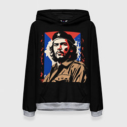Толстовка-худи женская Команданте Эрнесто Че Гевара, цвет: 3D-меланж