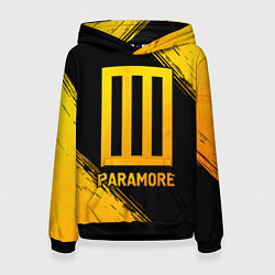 Толстовка-худи женская Paramore - gold gradient, цвет: 3D-черный