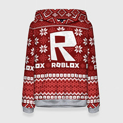 Толстовка-худи женская Roblox christmas sweater, цвет: 3D-меланж