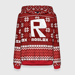 Толстовка-худи женская Roblox christmas sweater, цвет: 3D-красный