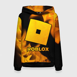 Толстовка-худи женская Roblox - gold gradient, цвет: 3D-черный