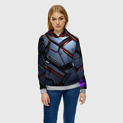 Толстовка-худи женская Абстрактная красота, цвет: 3D-меланж — фото 2