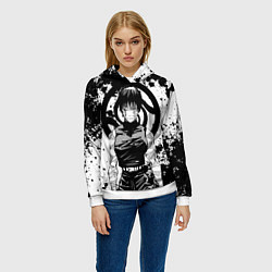Толстовка-худи женская Маки из клана Зенин - manga, цвет: 3D-белый — фото 2