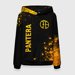 Женская толстовка Pantera - gold gradient вертикально