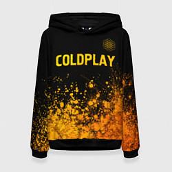 Женская толстовка Coldplay - gold gradient посередине