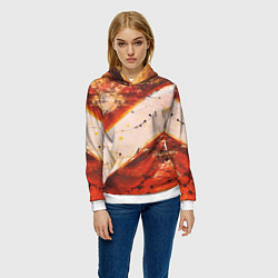 Толстовка-худи женская Горная порода, цвет: 3D-белый — фото 2