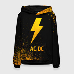 Женская толстовка AC DC - gold gradient