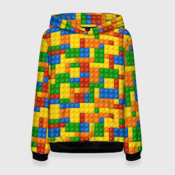 Женская толстовка Лего - разноцветная стена