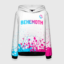 Женская толстовка Behemoth neon gradient style посередине