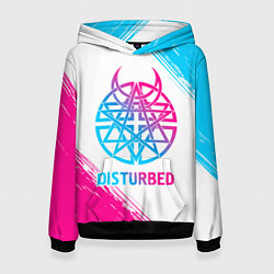 Женская толстовка Disturbed neon gradient style