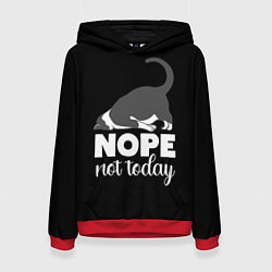 Толстовка-худи женская Nope not today, цвет: 3D-красный