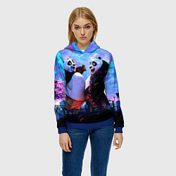 Толстовка-худи женская Кунг-фу Панда Friend, цвет: 3D-синий — фото 2