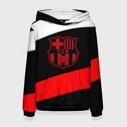 Толстовка-худи женская Barcelona stripes sport, цвет: 3D-черный