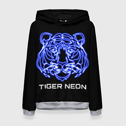 Женская толстовка Tiger neon art