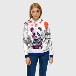 Толстовка-худи женская Funny panda - China, цвет: 3D-синий — фото 2