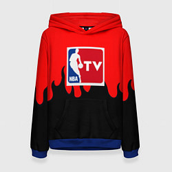 Толстовка-худи женская NBA sport flame, цвет: 3D-синий