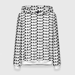 Толстовка-худи женская BAP kpop steel pattern, цвет: 3D-белый