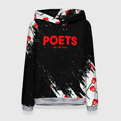 Женская толстовка Poets of the fall розы лого краски