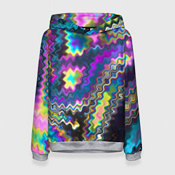 Женская толстовка Неоновая волнистая рябь