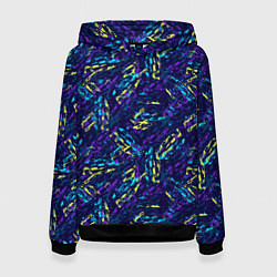 Толстовка-худи женская Abstract vector pattern, цвет: 3D-черный