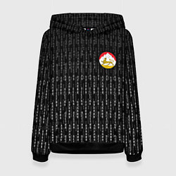 Толстовка-худи женская Осетия Алания герб на спине, цвет: 3D-черный