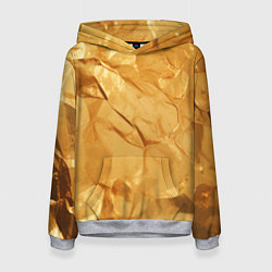 Толстовка-худи женская Золотая поверхность камня, цвет: 3D-меланж