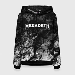 Толстовка-худи женская Megadeth black graphite, цвет: 3D-черный
