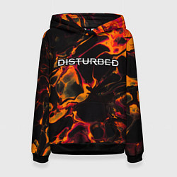 Женская толстовка Disturbed red lava