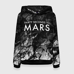 Толстовка-худи женская Thirty Seconds to Mars black graphite, цвет: 3D-черный