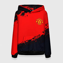 Толстовка-худи женская Manchester United colors sport, цвет: 3D-черный