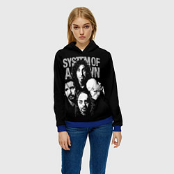 Толстовка-худи женская Система краха, цвет: 3D-синий — фото 2