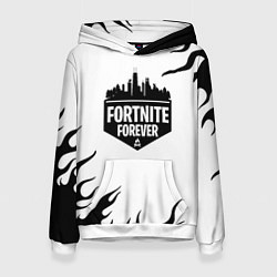 Толстовка-худи женская Epic games fortnite fire, цвет: 3D-белый