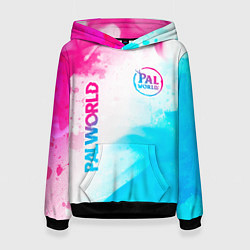 Женская толстовка Palworld neon gradient style вертикально