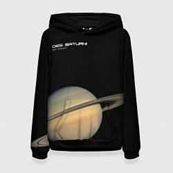 Толстовка-худи женская Сатурн - dies saturni, цвет: 3D-черный