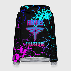 Толстовка-худи женская Одни из нас неоновое лого текстура, цвет: 3D-меланж