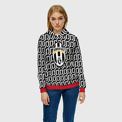 Толстовка-худи женская Juventus pattern fc, цвет: 3D-красный — фото 2