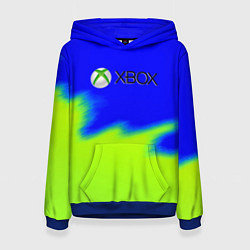 Толстовка-худи женская Xbox кислотный стиль текстура, цвет: 3D-синий