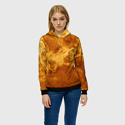 Толстовка-худи женская Лава Венеры - star dust, цвет: 3D-черный — фото 2