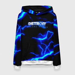 Толстовка-худи женская Detroit become human storm, цвет: 3D-белый