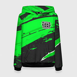 Толстовка-худи женская Bayer 04 sport green, цвет: 3D-черный