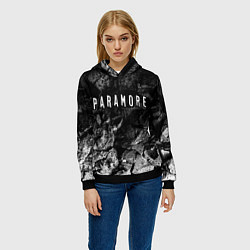 Толстовка-худи женская Paramore black graphite, цвет: 3D-черный — фото 2