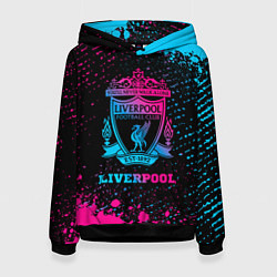 Толстовка-худи женская Liverpool - neon gradient, цвет: 3D-черный