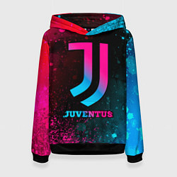 Толстовка-худи женская Juventus - neon gradient, цвет: 3D-черный