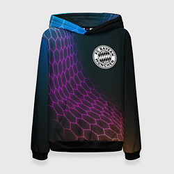 Толстовка-худи женская Bayern футбольная сетка, цвет: 3D-черный